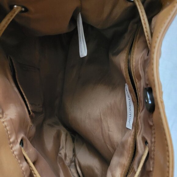 Worthington Cowhide Leather Purse Bag Handbag adj Classic Bohemian Western Vtg - Picture 7 of 10